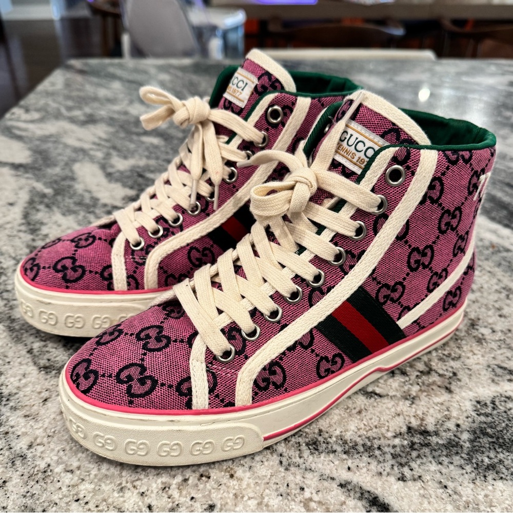 Pink Hightop Sneakers Size 6.5